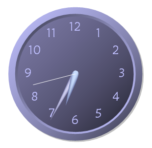 An analog clock created with VG.net